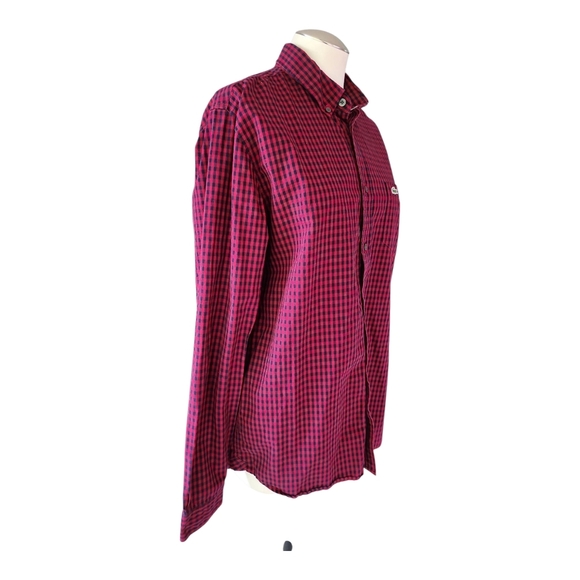 Lacoste Men’s Checkered Button-Down Shirt FR 40 / US M 100% Cotton Regular Fit - Picture 2 of 11